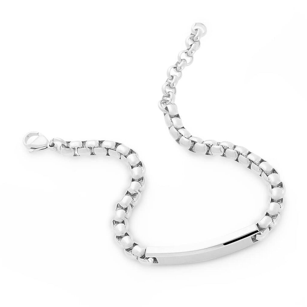 Bracciale Con Targhetta Man Code Acciaio - Bracciali con Incisione Uomo | Stroili