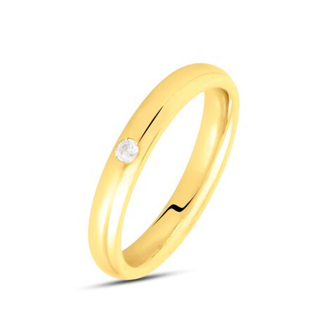 Fede Comoda 3 mm Oro Giallo Diamante - Anelli con Incisione Unisex | Stroili