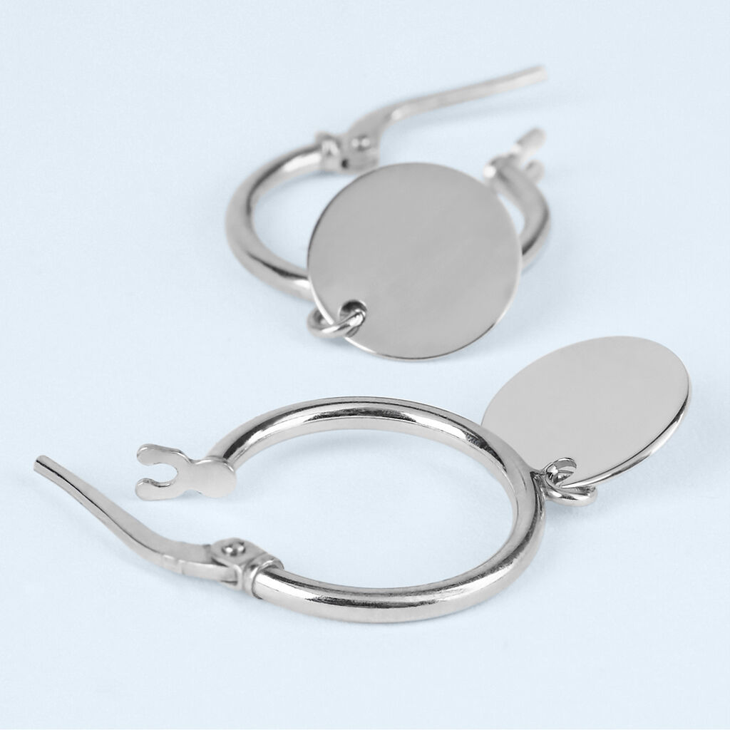 Orecchini A Cerchio Silver Collection Argento Rodiato