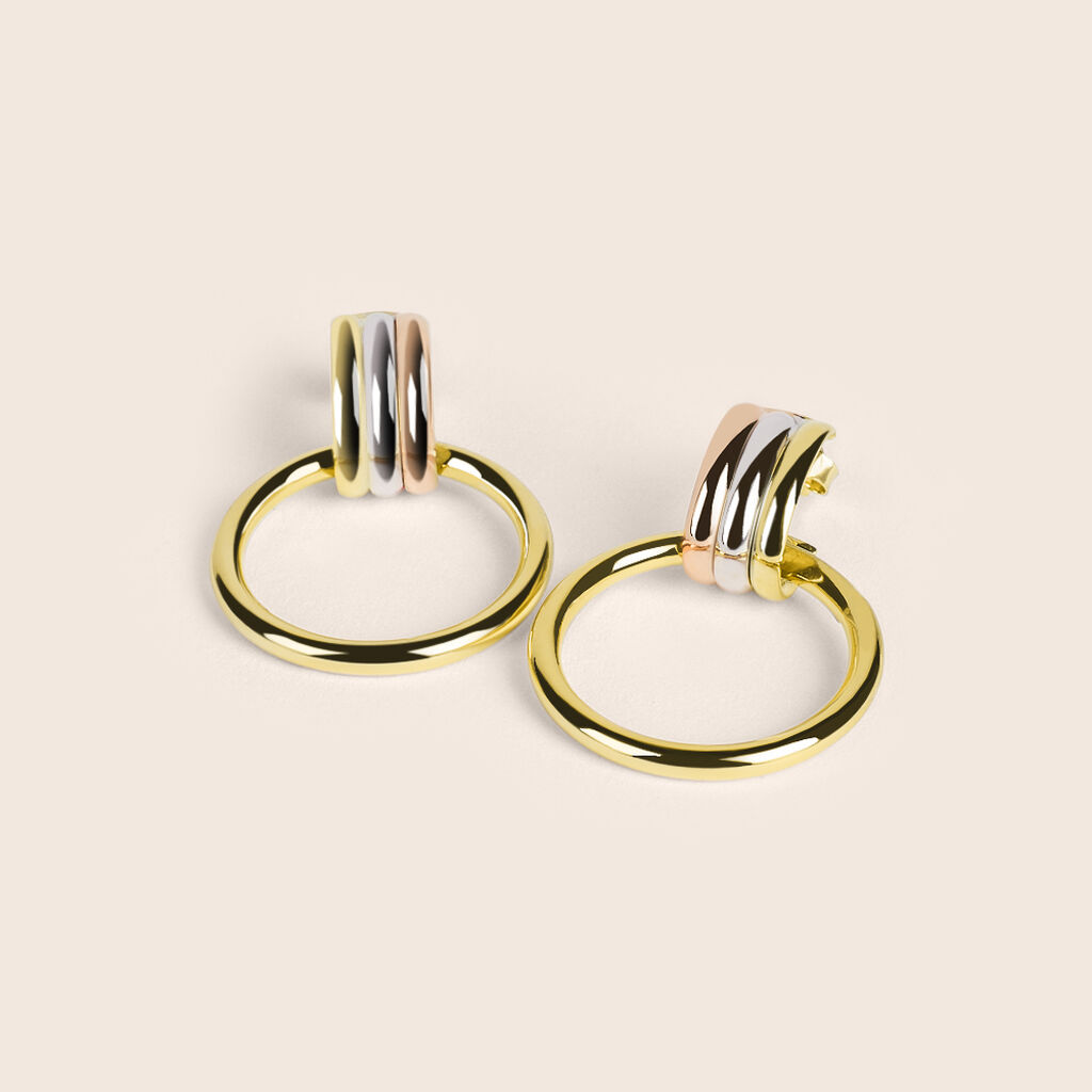 Orecchini Pendenti Gold Essence Oro Tricolore - Orecchini Pendenti Donna | Stroili