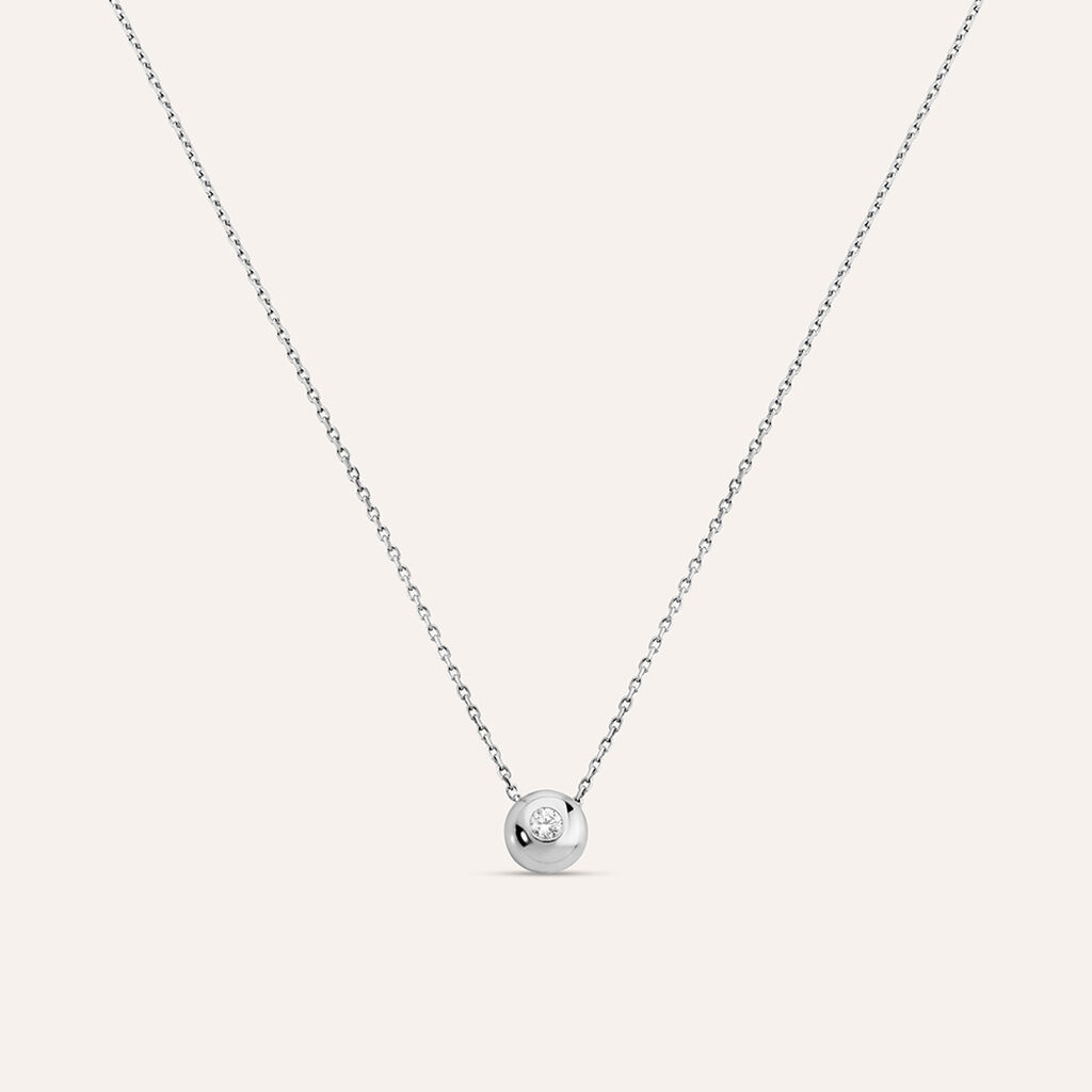 Collana Desideria Argento Nobile Rodiato Cubic Zirconia