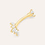 Piercing Ombelico Bon Ton Oro Giallo Cubic Zirconia