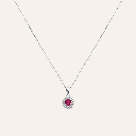 Collana Punto Luce Charlotte Oro Bianco Rubino Diamante - Collane Punto Luce Donna | Stroili