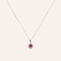 Collana Punto Luce Charlotte Oro Bianco Rubino Diamante
