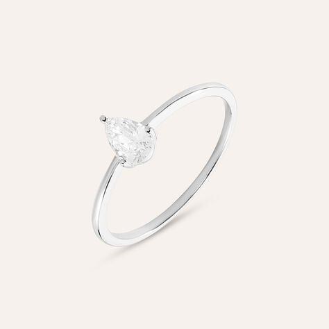 Anello Solitario Claire Oro Bianco Cubic Zirconia - Anelli con Pietre Donna | Stroili
