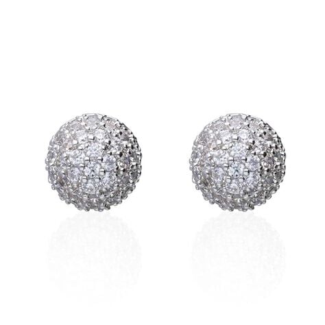 Orecchini a lobo in argento con pav&radic;&copy; di zirconi - Orecchini a Lobo Donna | Stroili