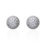Orecchini a lobo in argento con pav&radic;&copy; di zirconi