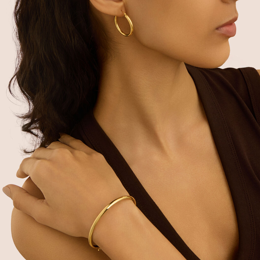 Orecchini A Cerchio Gold Essence Oro Giallo - Orecchini a Cerchio Donna | Stroili