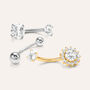 Piercing Ombelico Punto Luce Moonlight Titanio Bianco Cubic Zirconia