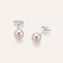 Orecchini Lobo Gabrielle Oro Bianco Perla D'Acqua Dolce