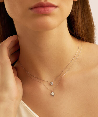 Collana Punto Luce Claire Oro Bianco Cubic Zirconia