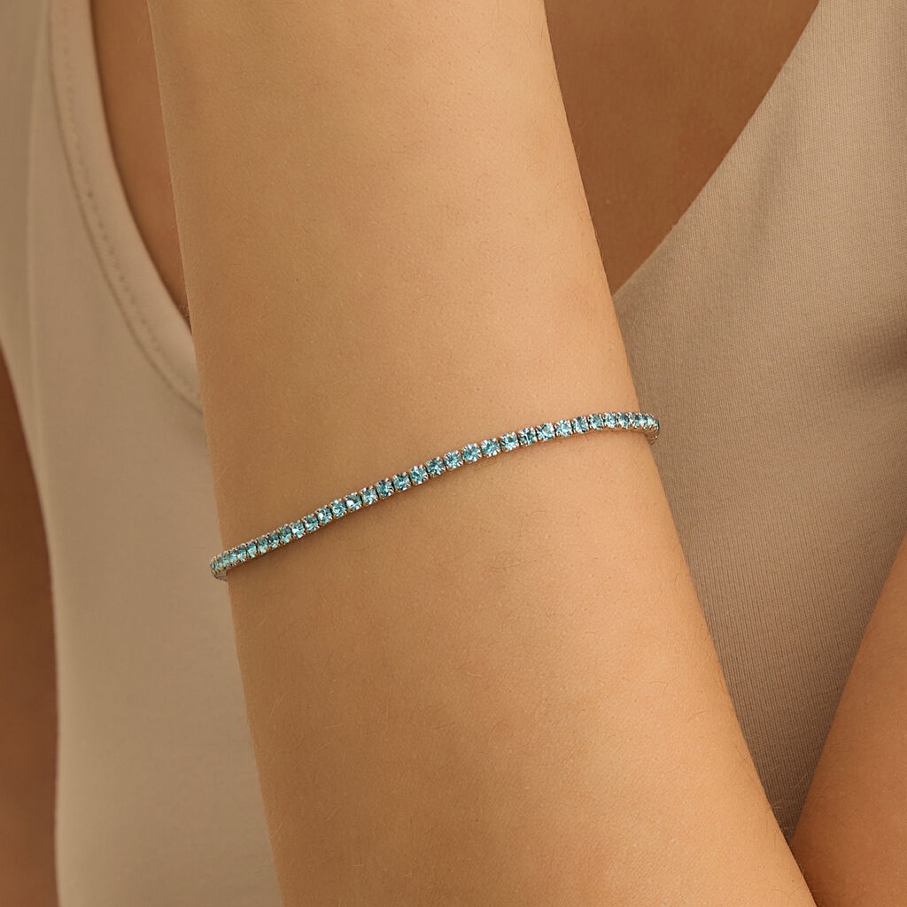 Bracciale Tennis Romantic Shine Metallo Cristallo - Bracciali Tennis Donna | Stroili