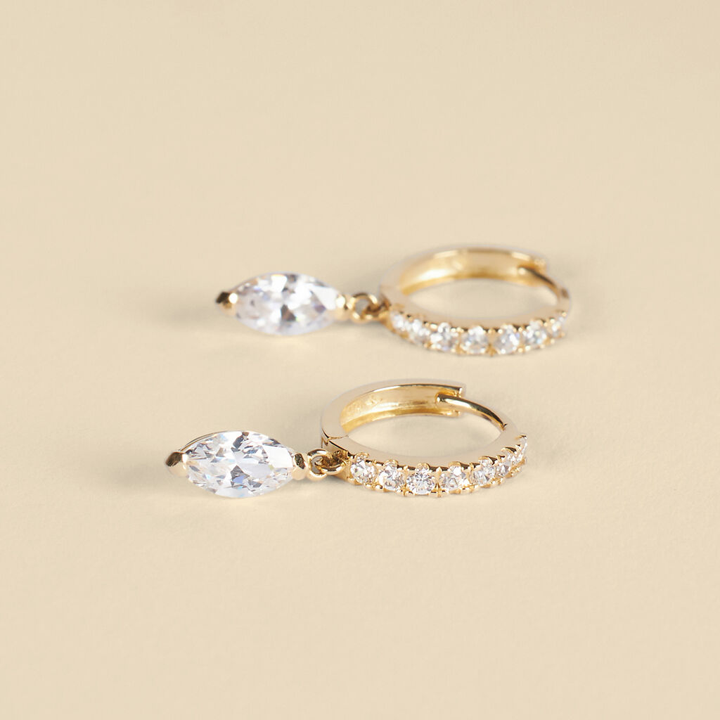 Orecchini A Cerchio Toujours Oro Giallo Cubic Zirconia - Orecchini a Cerchio Donna | Stroili