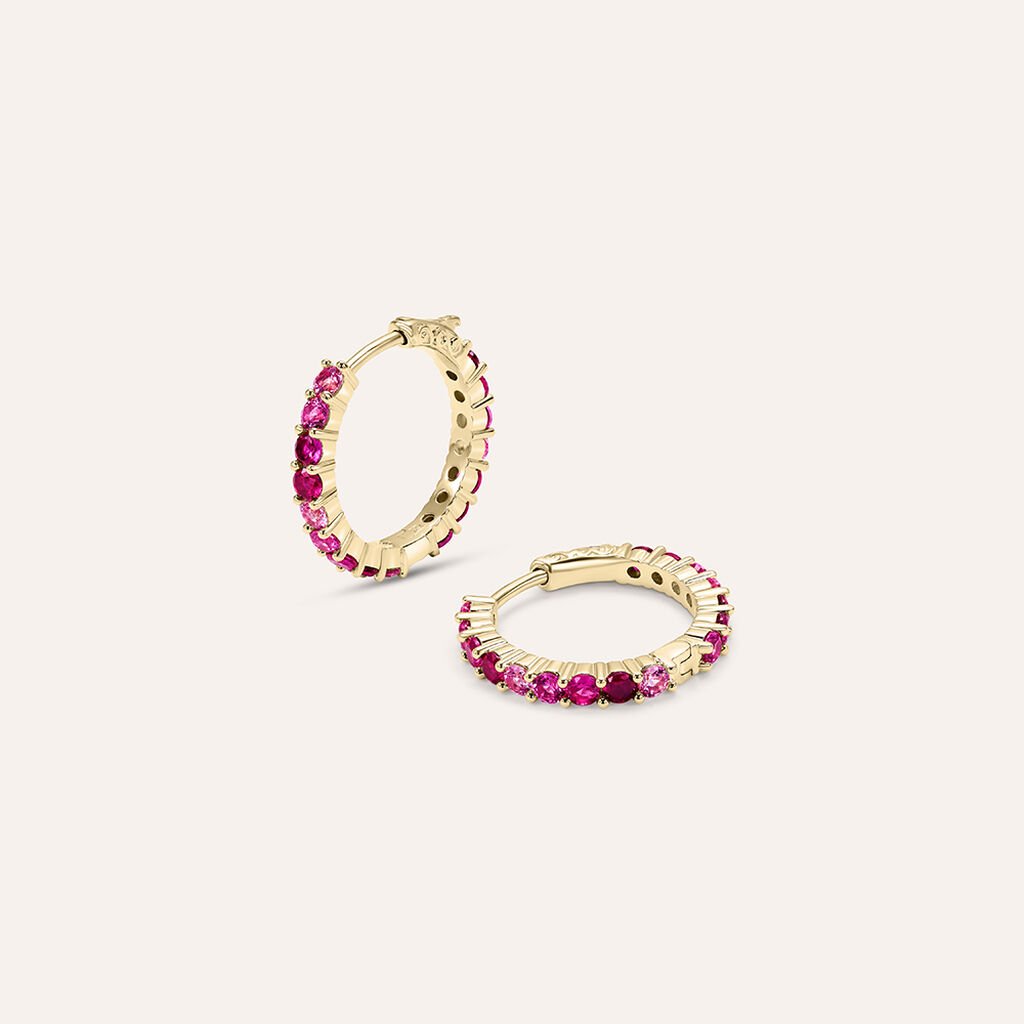 Orecchini A Cerchio Golden Dream Placcato Oro Giallo Cubic Zirconia - Orecchini a Cerchio Donna | Stroili