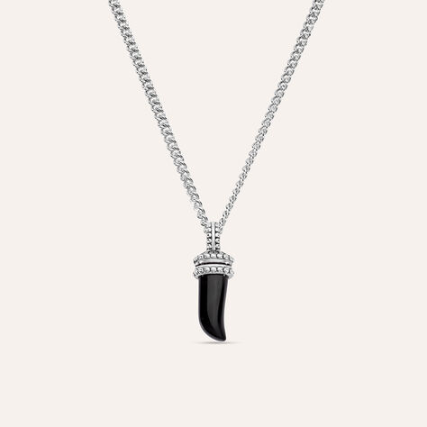 Collana Gentleman Argento Rodiato Agata - Collane Uomo | Stroili