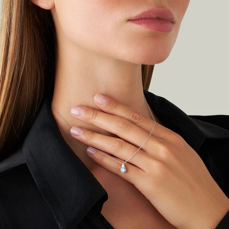 Collana Doppio Punto Luce Diamade Oro Bianco Diamante Lab-Grown - Collane Punto Luce Donna | Stroili