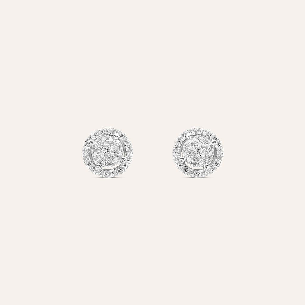 Orecchini Lobo Sophia Oro Bianco Diamante - Orecchini a Lobo Donna | Stroili