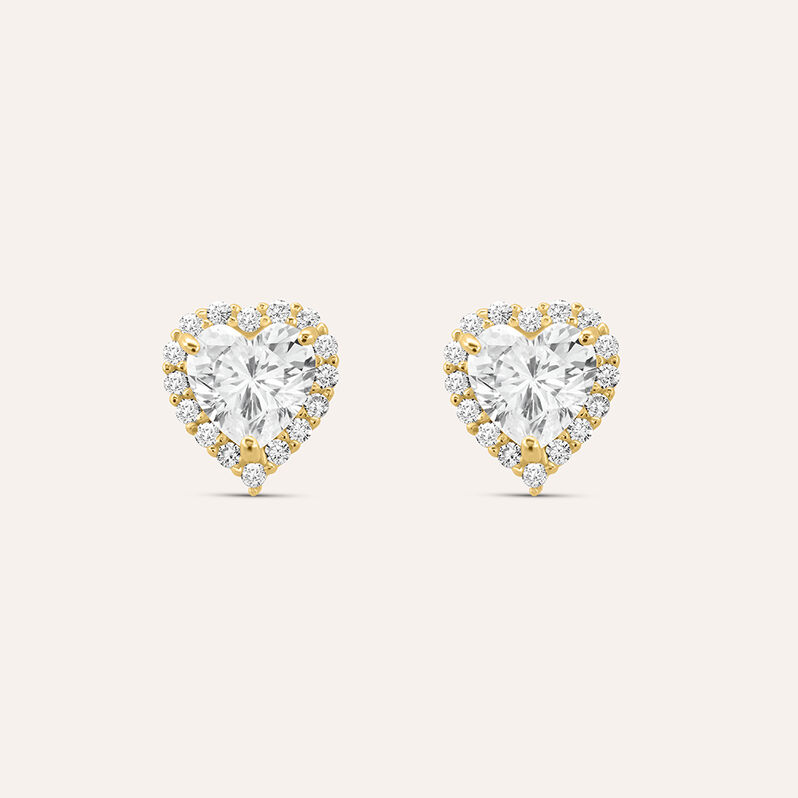 Orecchini Lobo Punto Luce Claire Oro Giallo Cubic Zirconia - Orecchini a Lobo Donna | Stroili