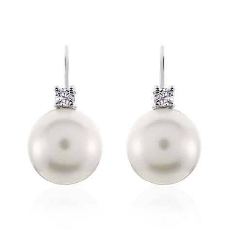 Orecchini Pendenti Silver Pearls Argento Rodiato Perla sintentica Cubic Zirconia - Orecchini Pendenti Donna | Stroili