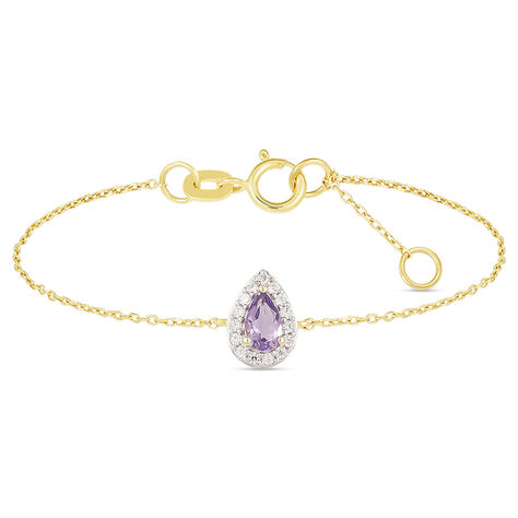 Bracciale Am&eacute;lie Oro Giallo Ametista Cubic Zirconia - Bracciali Donna | Stroili