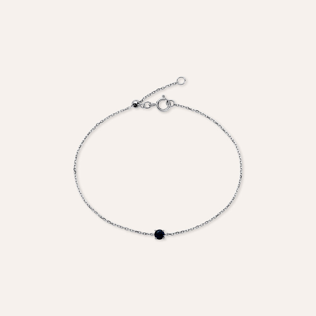 Bracciale Punto Luce Charlotte Oro Bianco Zaffiro