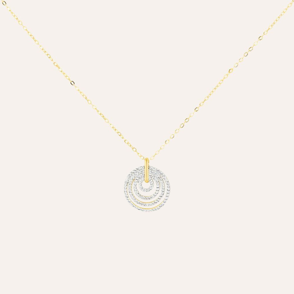 Collana Crystal Gold Oro Giallo Cristallo