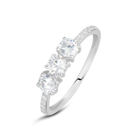 Anello Trilogy Claire Oro Bianco Cubic Zirconia - Anelli con Pietre Donna | Stroili