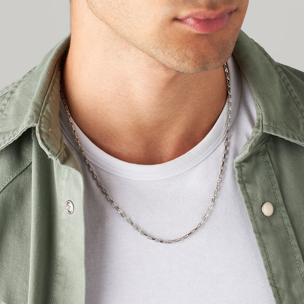 Catena Gentleman Argento Rodiato - Collane Catena Uomo | Stroili
