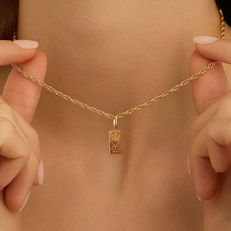 Pendente Tarocchi Carta Del Cuore Poeme Oro Giallo - Ciondoli Donna | Stroili