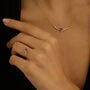 Anello Solitario Am&eacute;lie Oro Giallo Ametista Cubic Zirconia