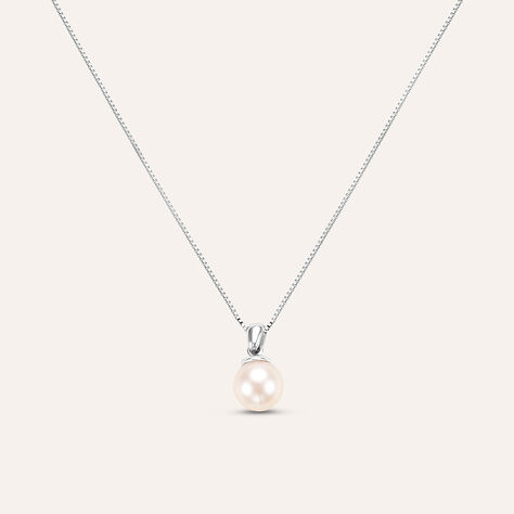 Collana Gabrielle Oro Bianco Perla Akoya - Collane Donna | Stroili