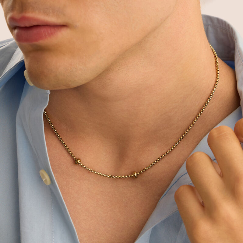 Catenina Essential Code Acciaio Dorato - Collane Catena Unisex | Stroili