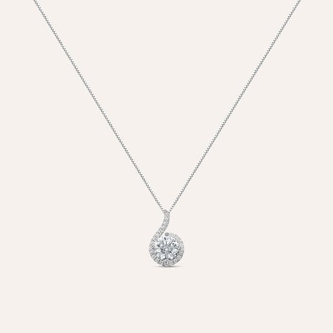 Collana Punto Luce Claire Oro Bianco Cubic Zirconia - Collane Punto Luce Donna | Stroili