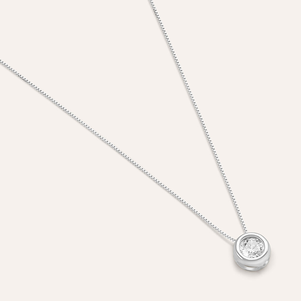 Collana Punto Luce Claire Oro Bianco Cubic Zirconia - Collane Punto Luce Donna | Stroili