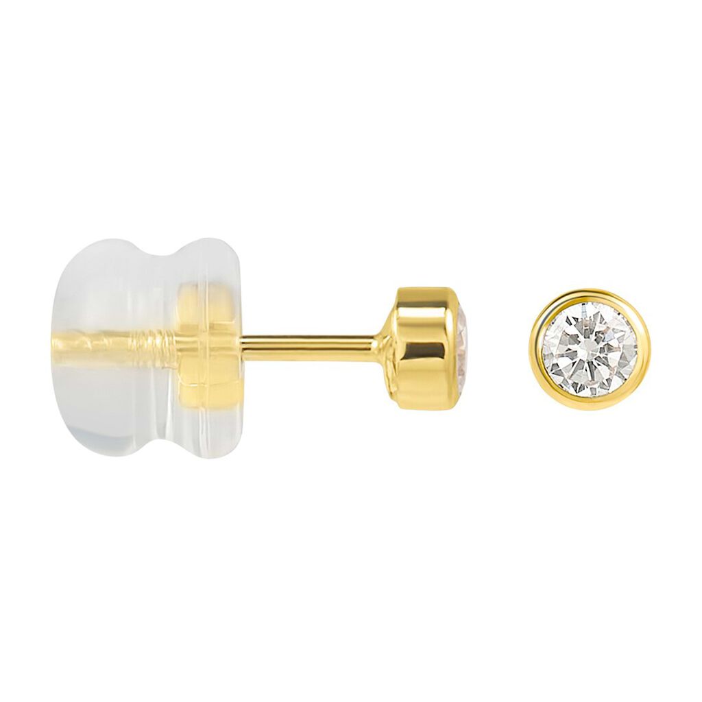 Orecchini Lobo Punto Luce Bon Ton Oro Giallo Cubic Zirconia - Orecchini a Lobo Donna | Stroili