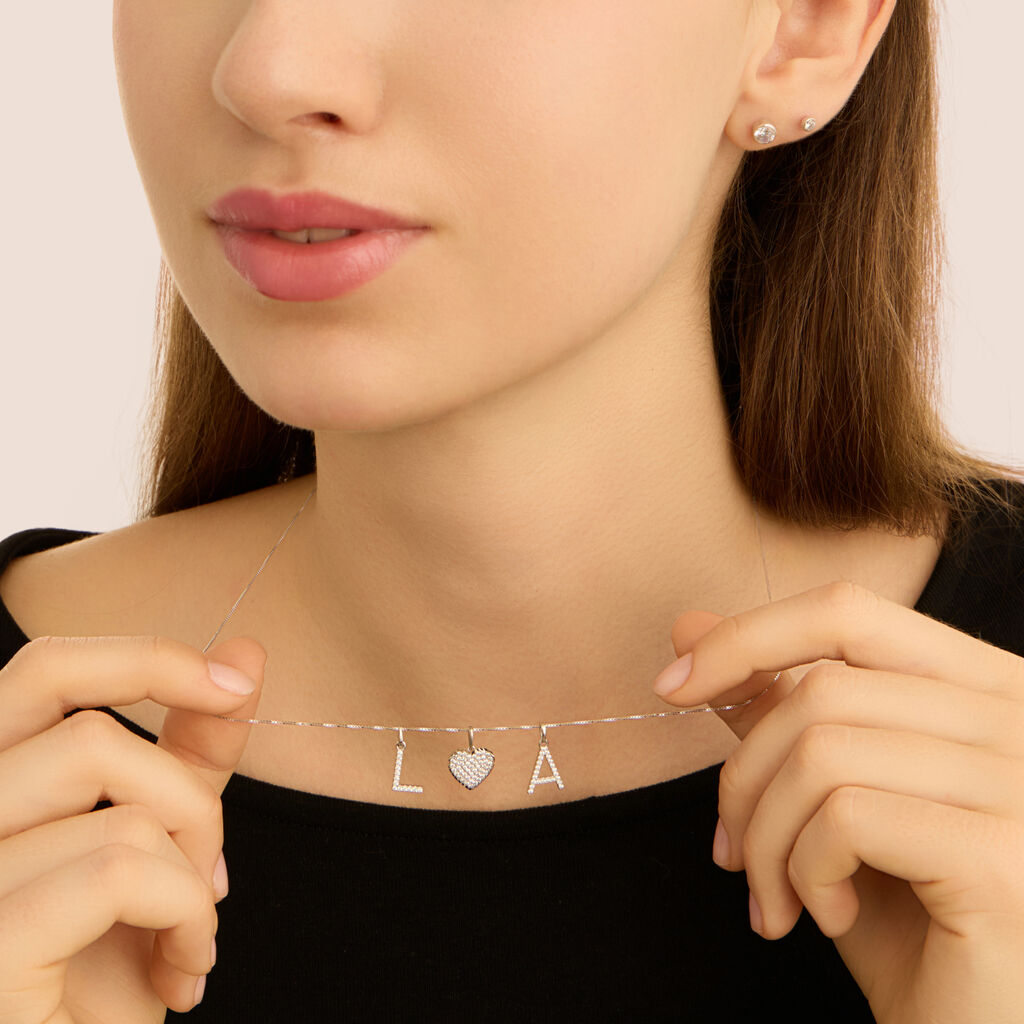 Orecchini Lobo Punto Luce Bon Ton Oro Bianco Cubic Zirconia - Orecchini a Lobo Donna | Stroili
