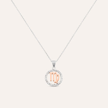 Collana Sunrise Acciaio Bicolore Bianco / Rosa Cubic Zirconia