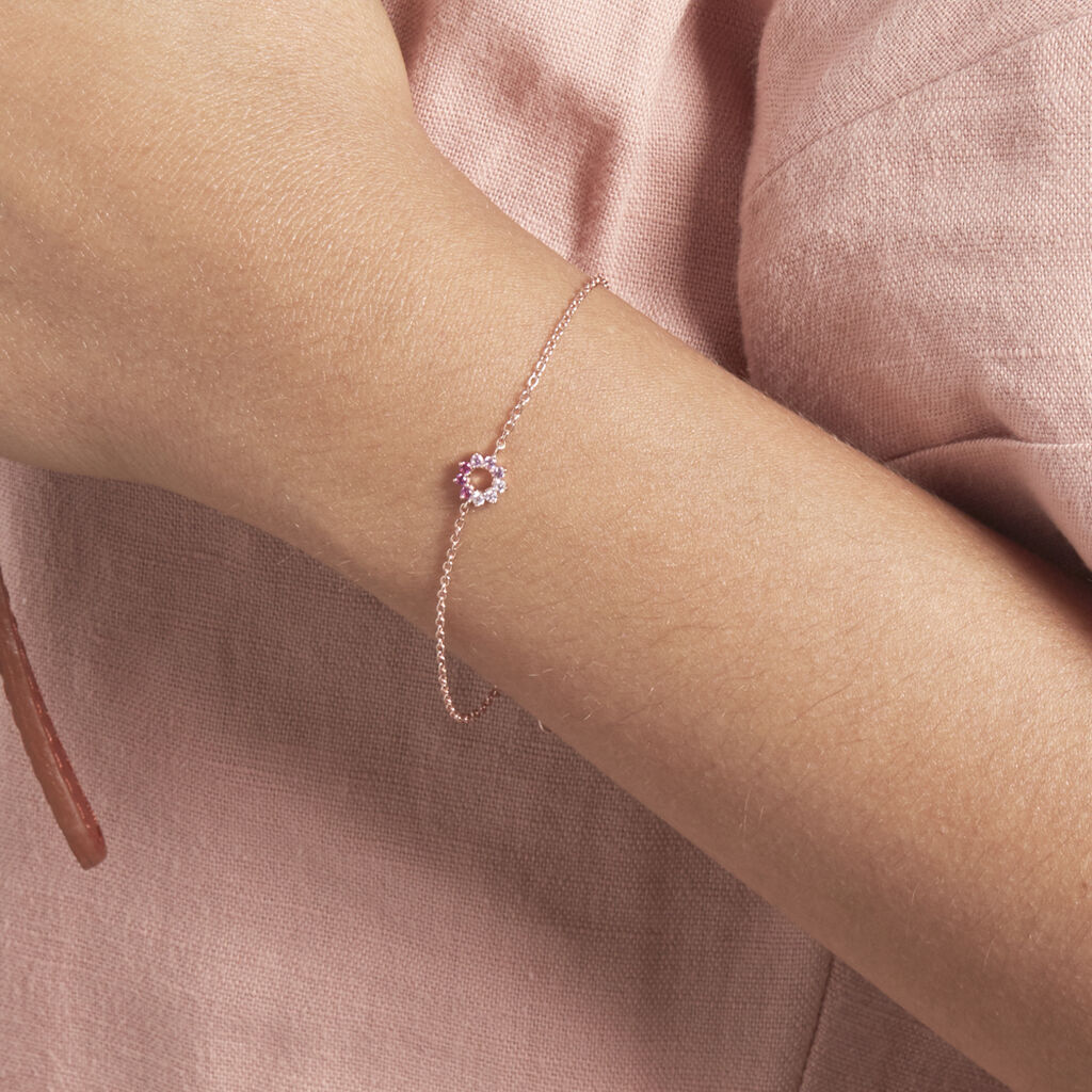 Bracciale Silver Rainbow Argento Rosa Cubic Zirconia - Bracciali Amicizia Donna | Stroili