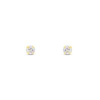 Orecchini Lobo Punto Luce Bon Ton Oro Giallo Cubic Zirconia