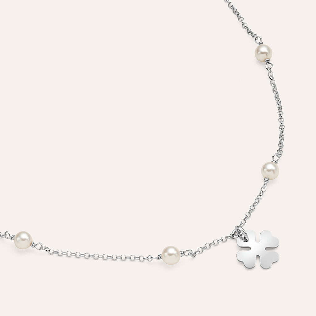 Bracciale Silver Pearls Argento Rodiato Perla sintentica