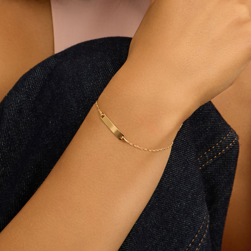 Bracciale Con Targhetta Religious Gold Oro Giallo