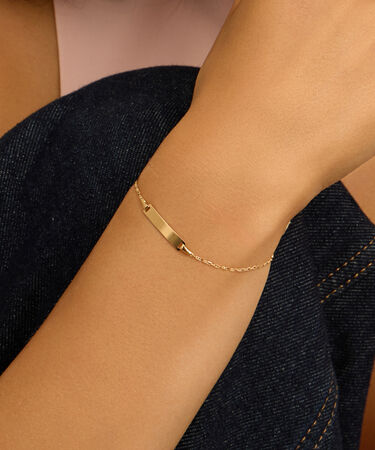 Bracciale Con Targhetta Religious Gold Oro Giallo