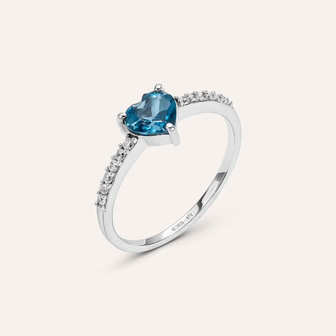 Anello Solitario Amélie Oro Bianco Topazio Cubic Zirconia - Anelli con Pietre Donna | Stroili