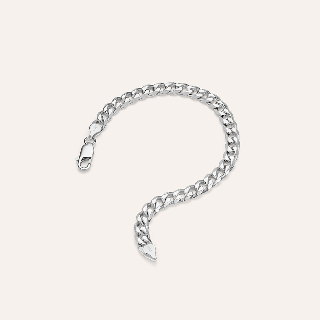 Bracciale Catena Gentleman Argento Rodiato - Bracciali Uomo | Stroili