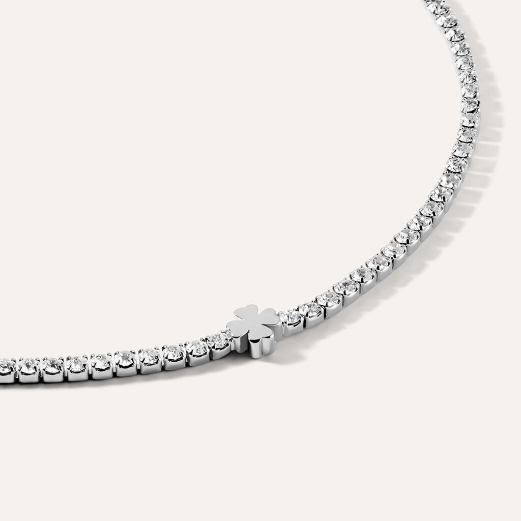 Bracciale Tennis Romantic Shine Metallo Cristallo - Bracciali Tennis Donna | Stroili