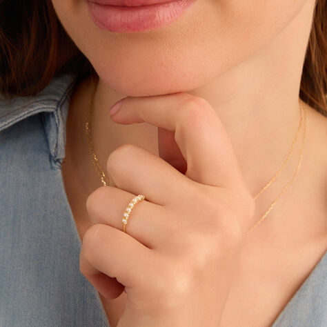 Anello Riviere Gabrielle Oro Giallo Perla D'Acqua Dolce - Anelli Riviere Donna | Stroili