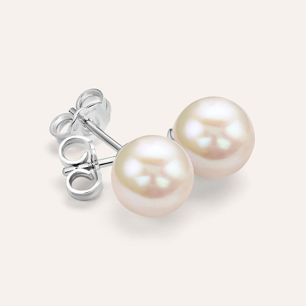 Orecchini Lobo Silver Pearls Argento Rodiato Perla sintentica - Orecchini a Lobo Donna | Stroili