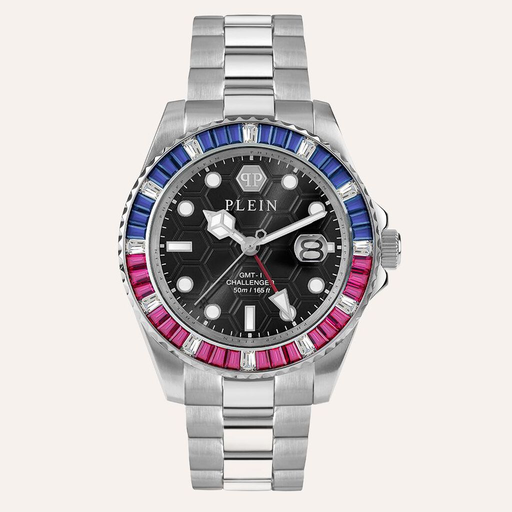 Orologio Al Quarzo Philipp Plein Gmt-i Challenger Baguettes Pwpza0124