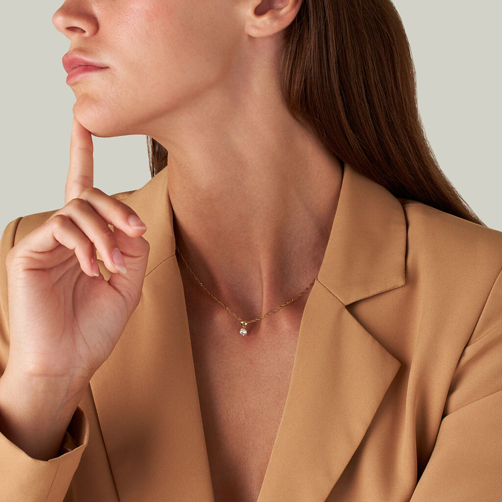 Pendente Punto Luce Poème Oro Giallo Cubic Zirconia - Ciondoli Donna | Stroili