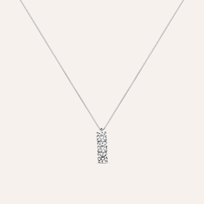 Collana Trilogy Claire Oro Bianco Cubic Zirconia - Collane Donna | Stroili
